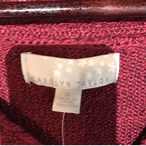 NWT Carolyn Taylor VNeck Sweater with button detail - Picture 6 of 6